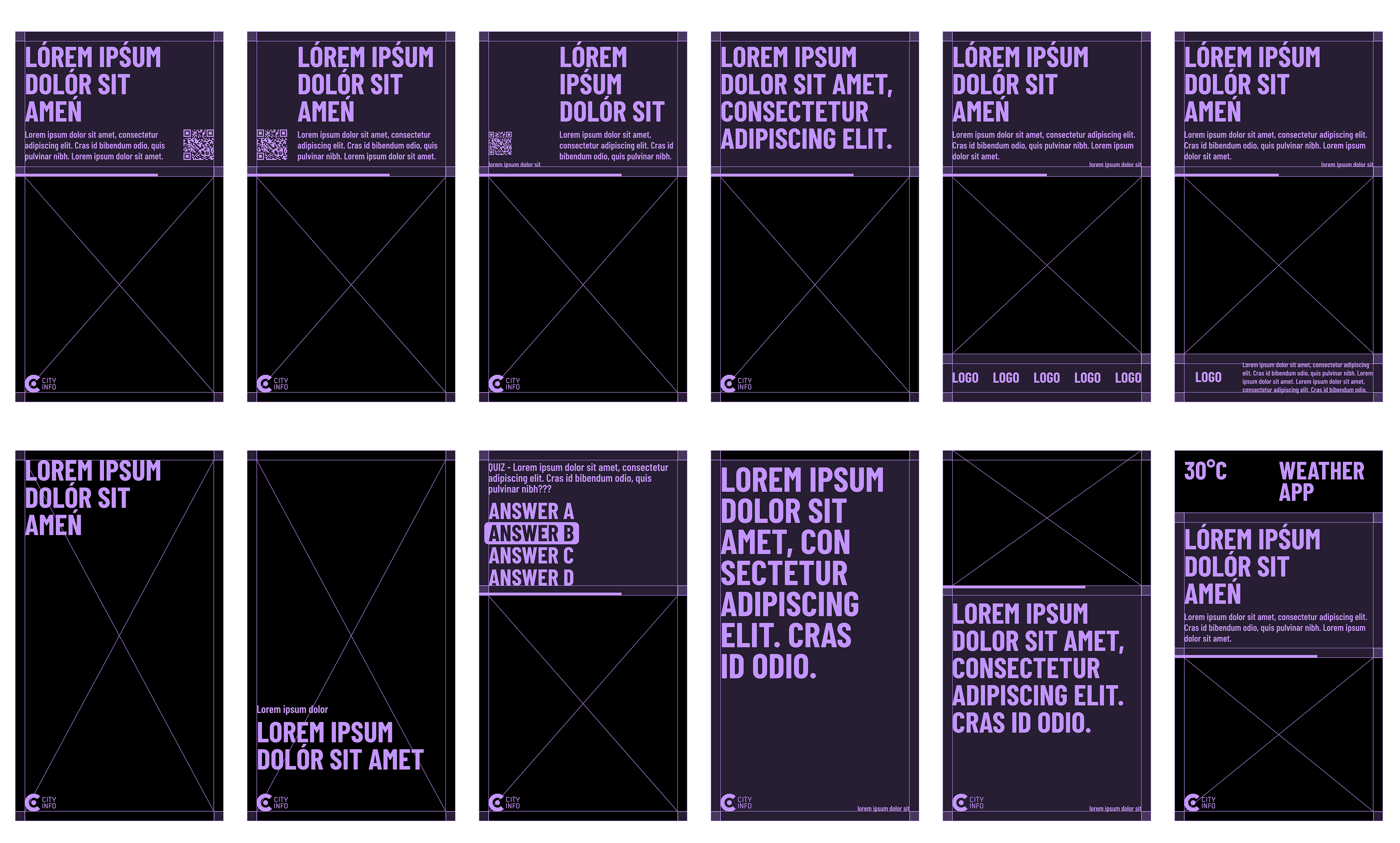 Cityinfo AMS SMART OOH studio whis Krystian Kulesza branding layouts